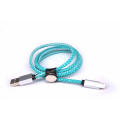 2.4A microfiber stitch metal usb cable